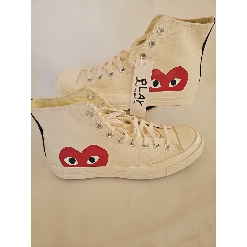 Converse Comme des Garçons Play x Chuck 70 2015 High Milk Mens 9 Women's 11